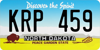 ND license plate KRP459