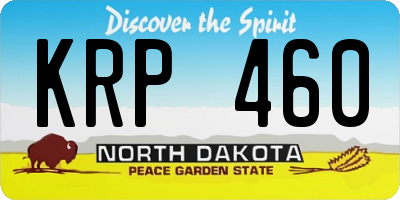 ND license plate KRP460