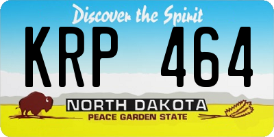 ND license plate KRP464