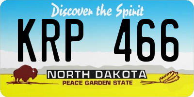 ND license plate KRP466
