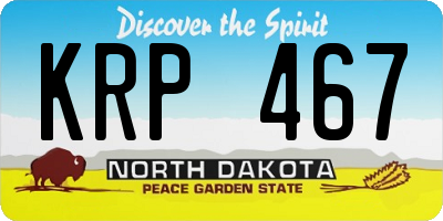 ND license plate KRP467