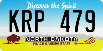 ND license plate KRP479