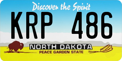 ND license plate KRP486