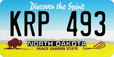 ND license plate KRP493