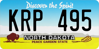 ND license plate KRP495