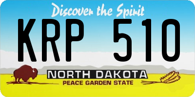 ND license plate KRP510