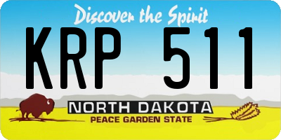 ND license plate KRP511