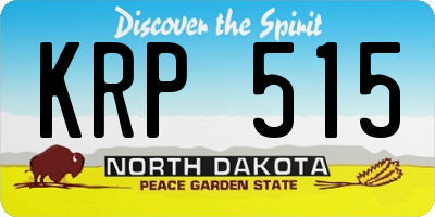 ND license plate KRP515