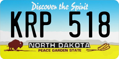 ND license plate KRP518
