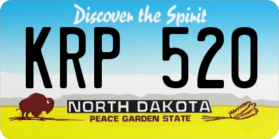 ND license plate KRP520