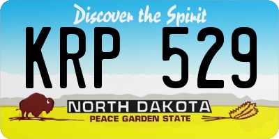 ND license plate KRP529