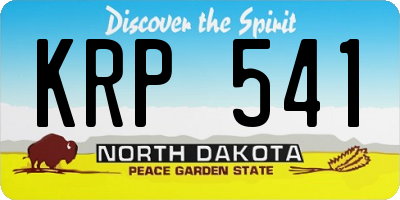 ND license plate KRP541
