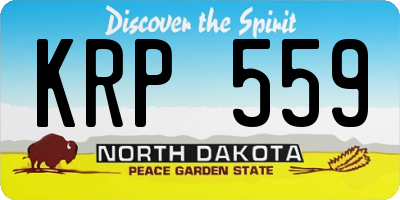 ND license plate KRP559