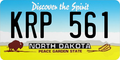 ND license plate KRP561