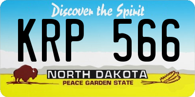 ND license plate KRP566