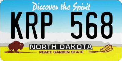 ND license plate KRP568