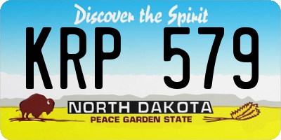 ND license plate KRP579