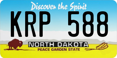 ND license plate KRP588