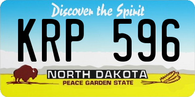 ND license plate KRP596