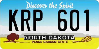 ND license plate KRP601