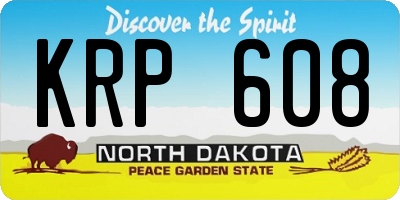 ND license plate KRP608