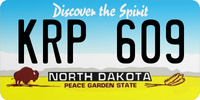 ND license plate KRP609