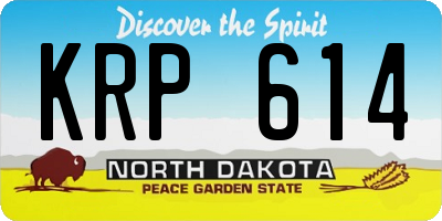 ND license plate KRP614