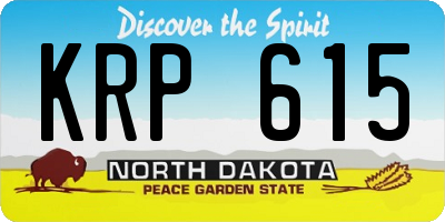 ND license plate KRP615