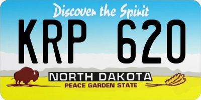 ND license plate KRP620