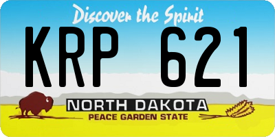 ND license plate KRP621