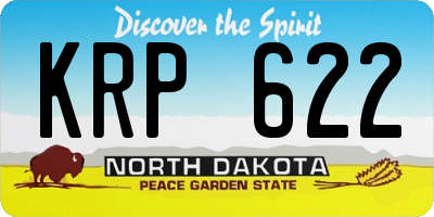 ND license plate KRP622