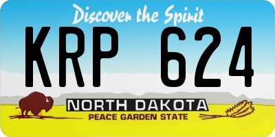 ND license plate KRP624