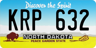 ND license plate KRP632