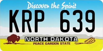 ND license plate KRP639