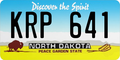 ND license plate KRP641