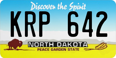 ND license plate KRP642