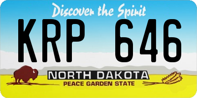 ND license plate KRP646