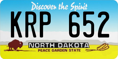 ND license plate KRP652