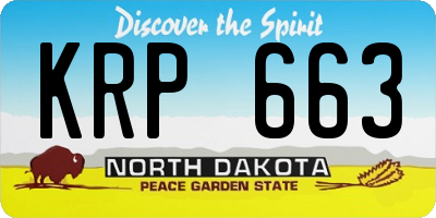 ND license plate KRP663