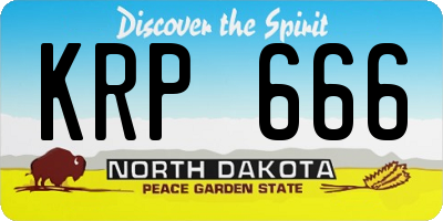 ND license plate KRP666
