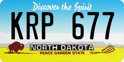 ND license plate KRP677