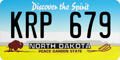 ND license plate KRP679