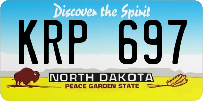 ND license plate KRP697