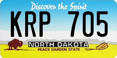 ND license plate KRP705