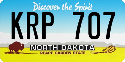 ND license plate KRP707