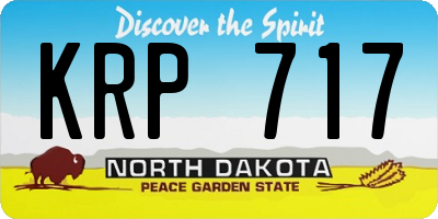 ND license plate KRP717