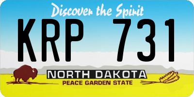 ND license plate KRP731