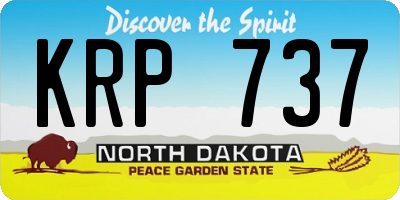 ND license plate KRP737