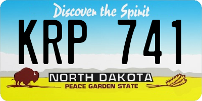 ND license plate KRP741
