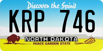 ND license plate KRP746